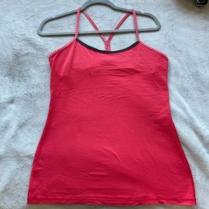 Red lululemon workout top